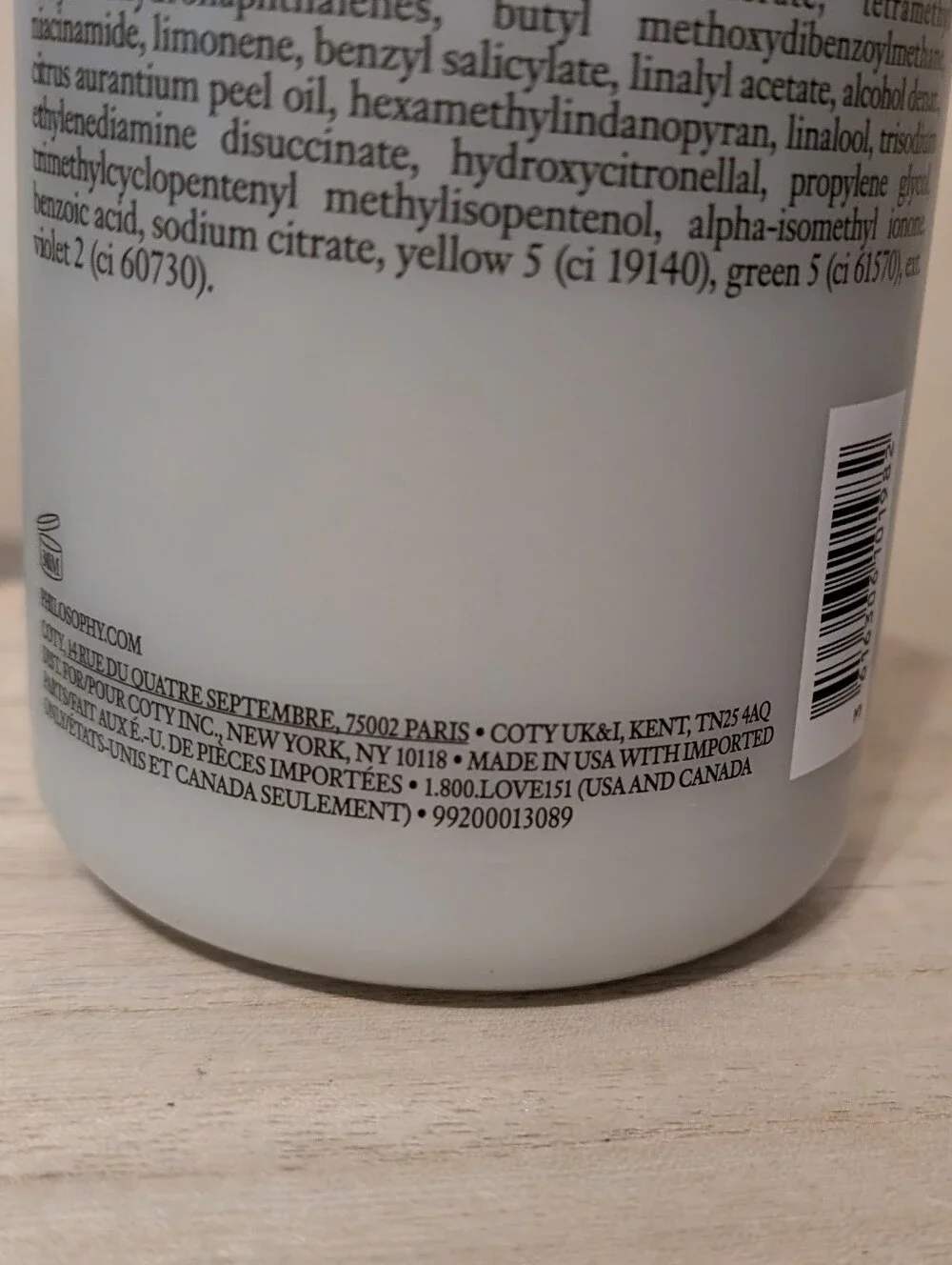Philosophy Summer Grace Endless Afternoon Hydrating Shower Gel 32 Oz
